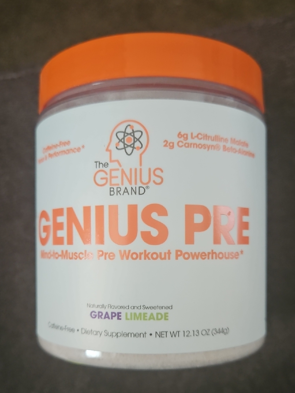 Genius Pre - Clean Pre-Workout Powder for Energy, Focus & Fitness. Grape Limeade